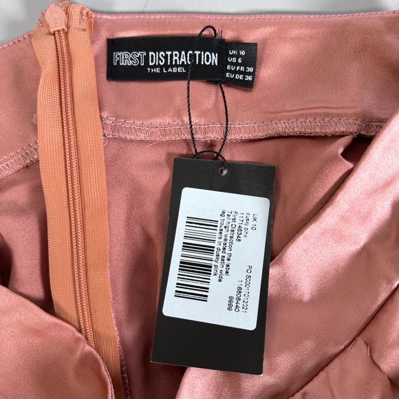 Women's First Distraction High Rise Satin Wide Leg Pants US 6 - Picture 4 of 6